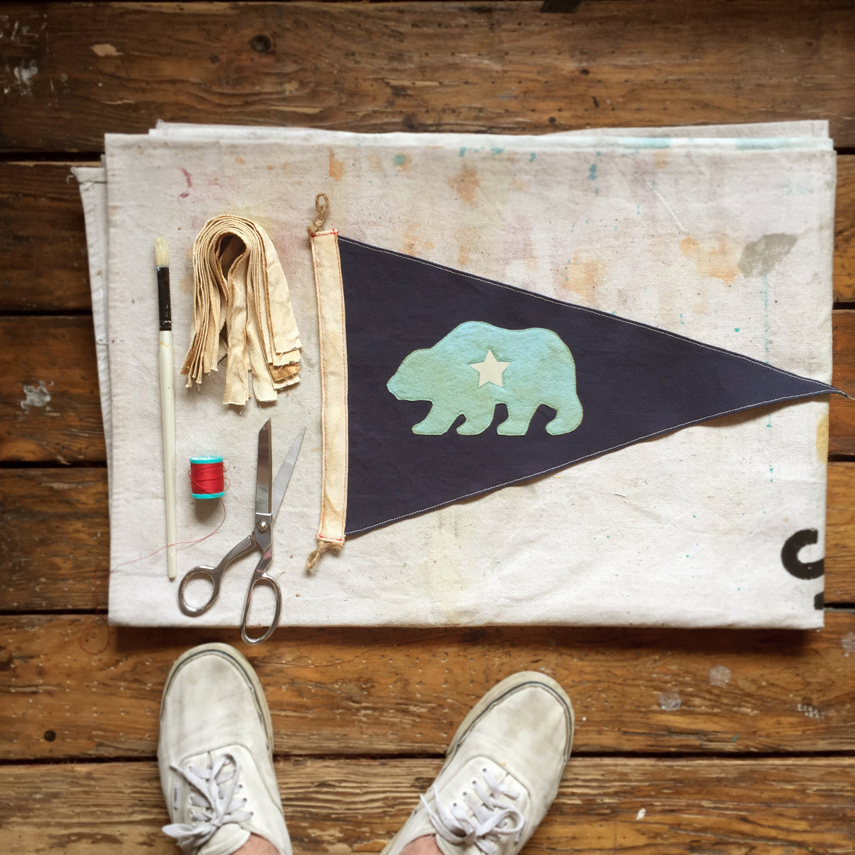 CA Bear Flag - Blue