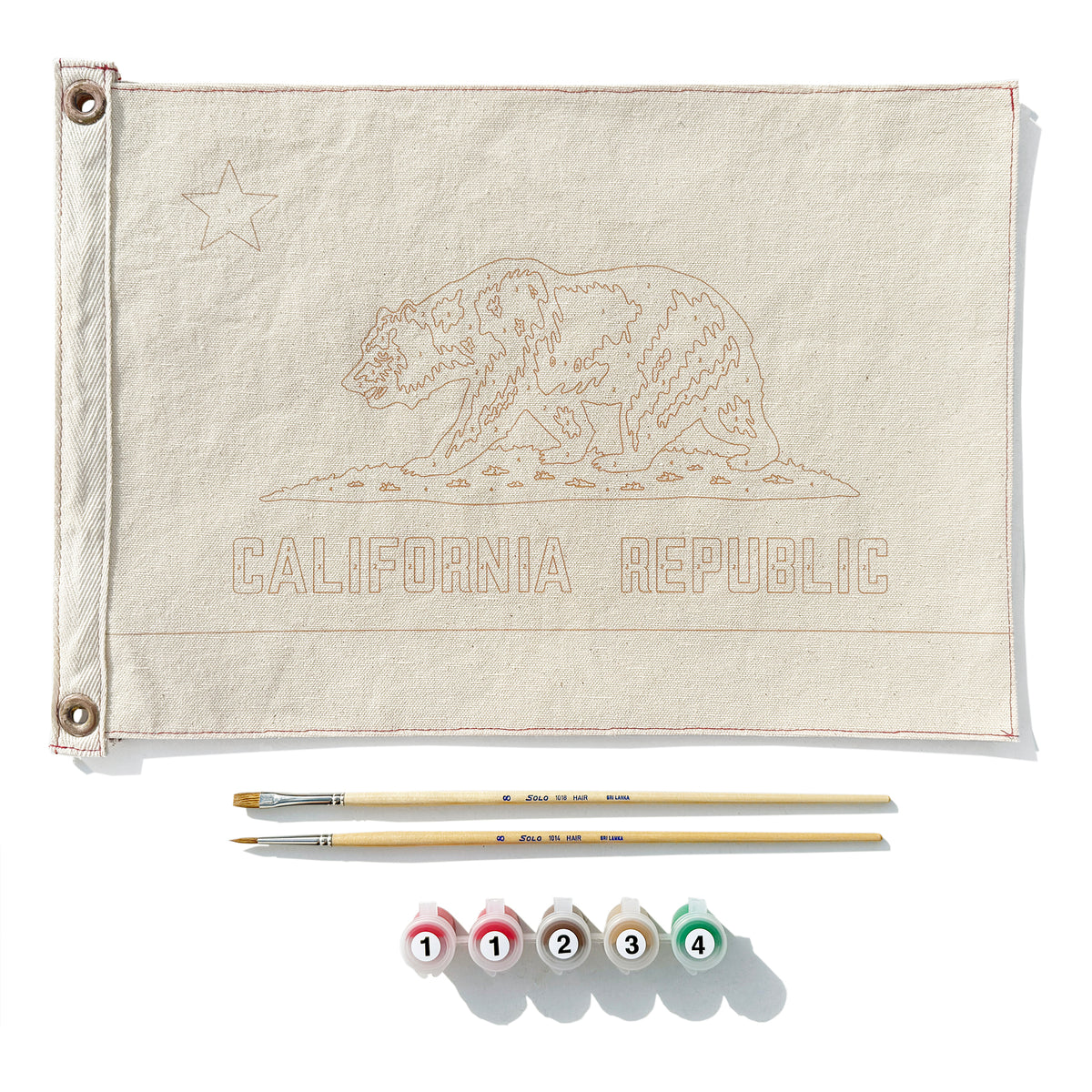 CA State Flag Paint-by-numbers