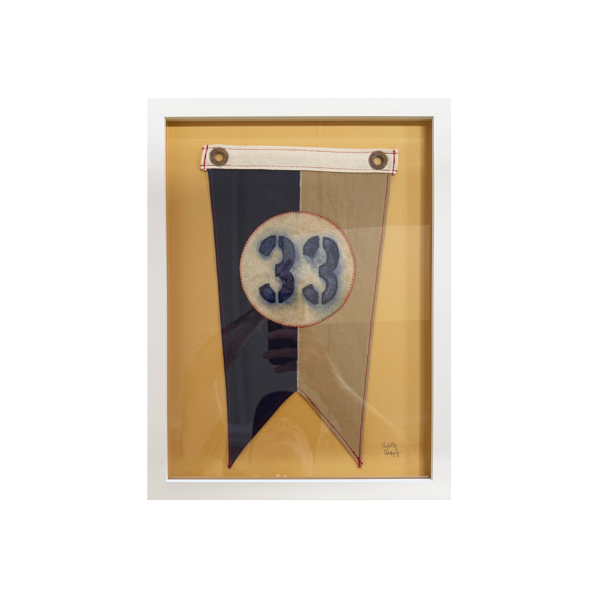 Framed "33" Flag