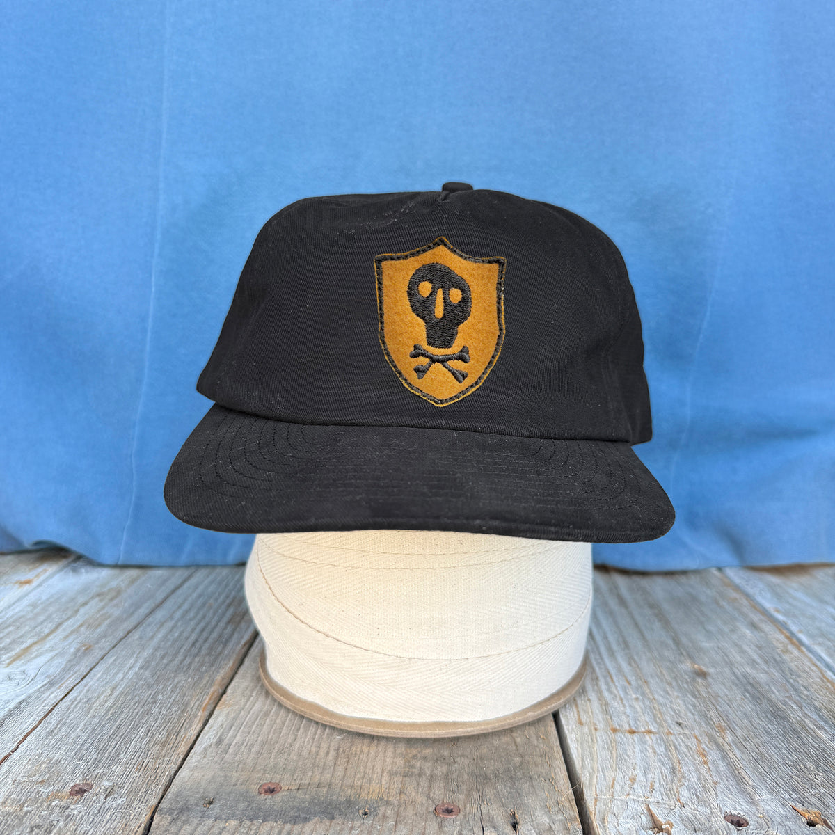 Jolly Roger Patch Hat - BLACK