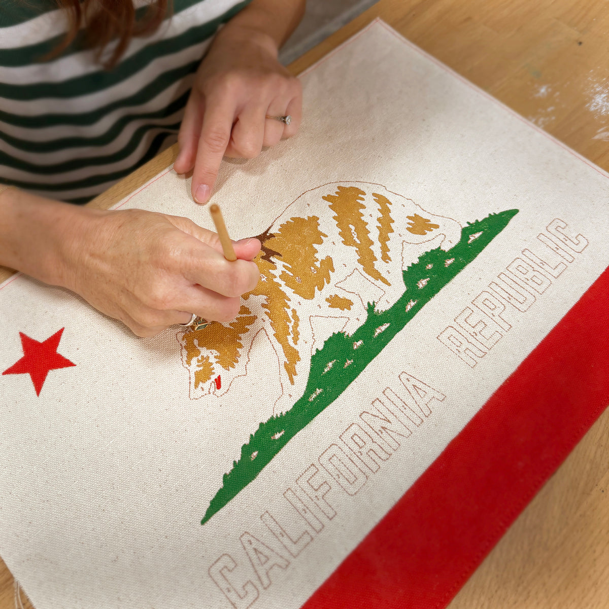 CA State Flag Paint-by-numbers