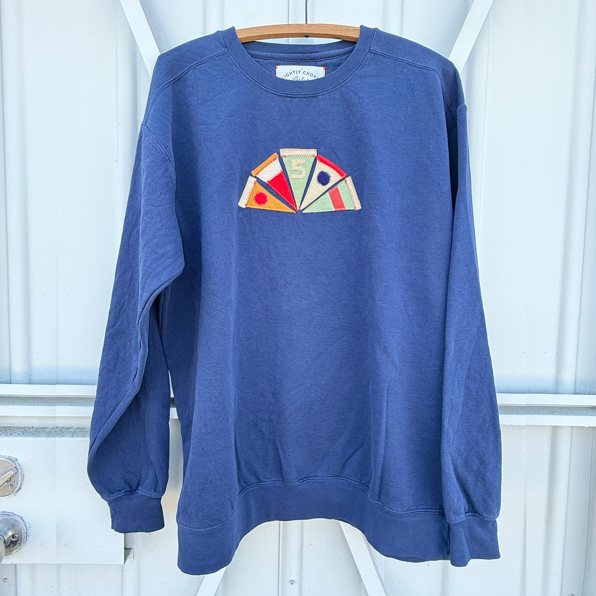 Half-Pinwheel Felt Patch Sweatshirt