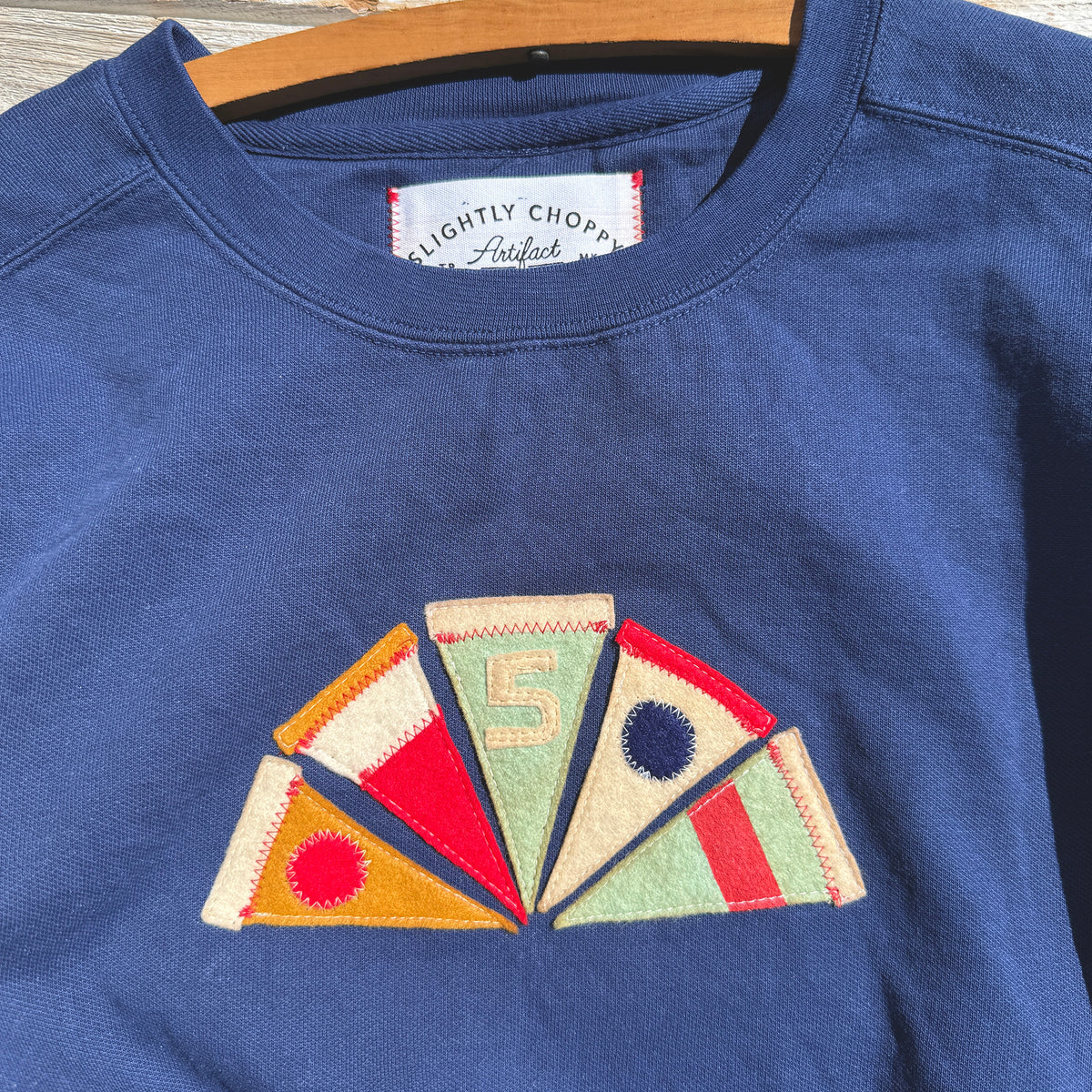 Half-Pinwheel Felt Patch Sweatshirt